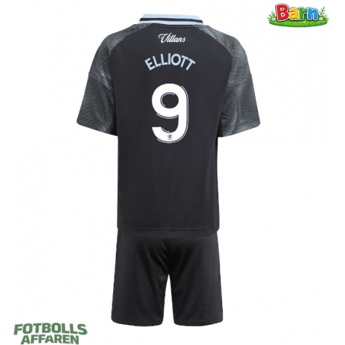 Aston Villa Harvey Elliott #9 Bortaställ Barn 2025-26 Kortärmad (+ Korta byxor)